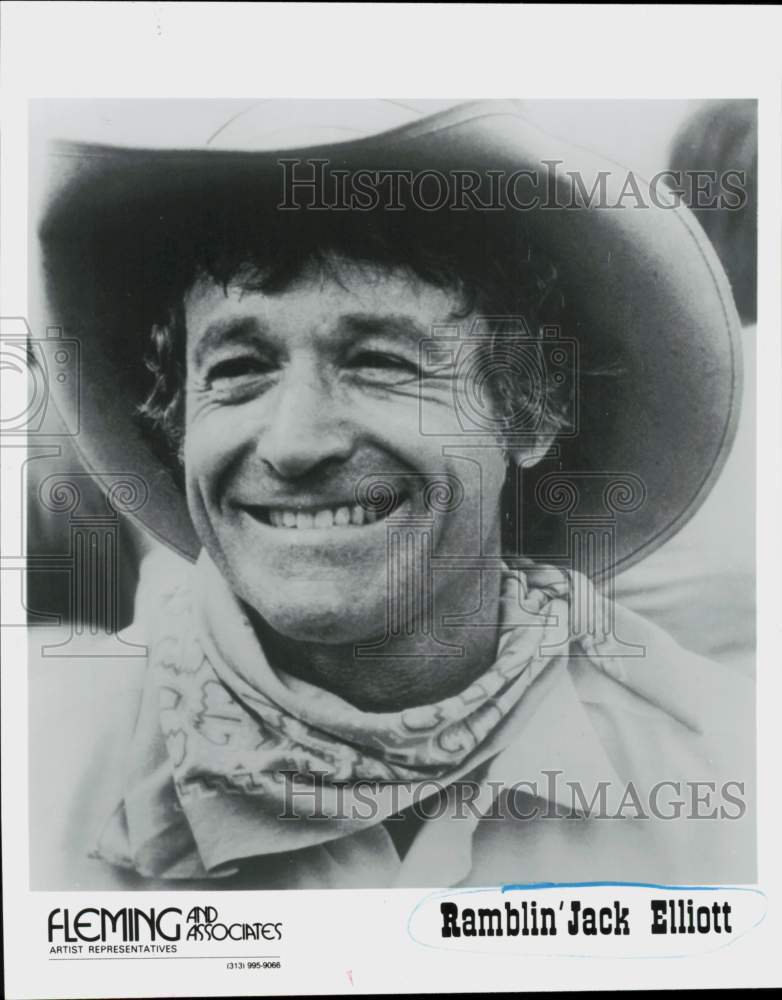 1988 Press Photo Singer Ramblin&#39; Jack Elliott - hcq45710- Historic Images