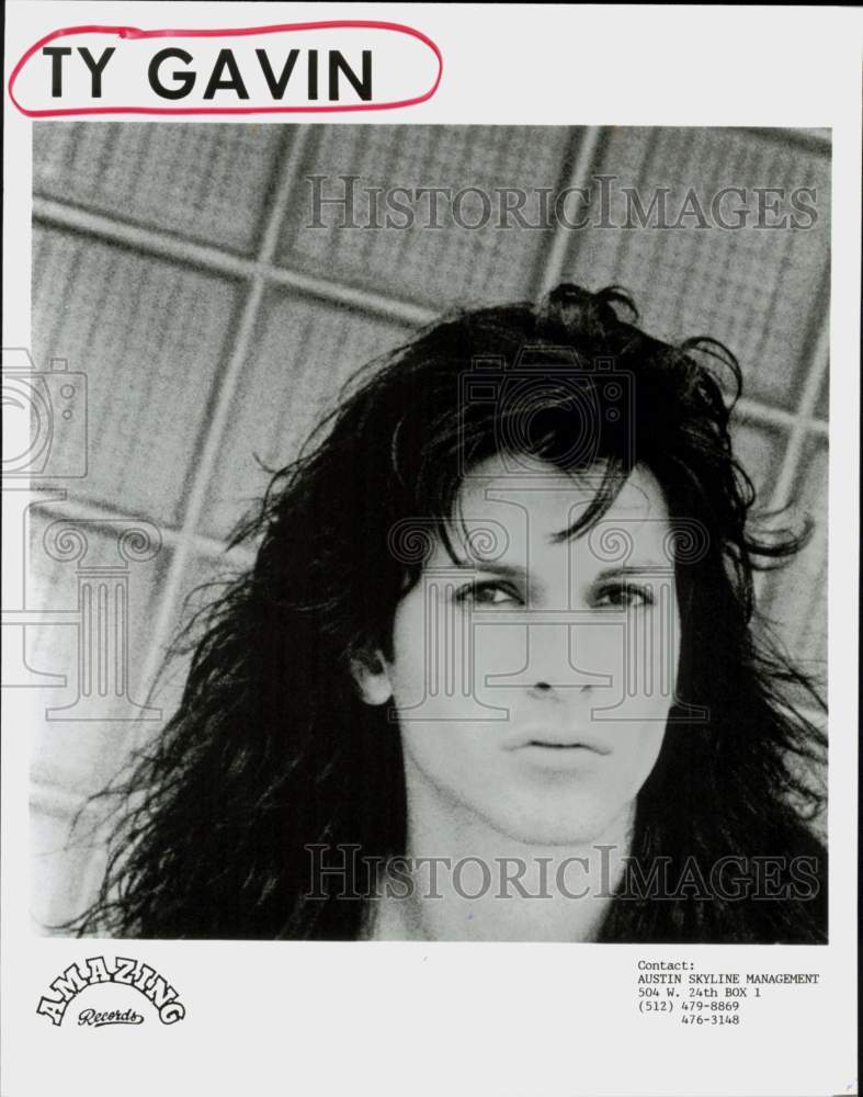 1989 Press Photo Singer Ty Gavin - hcq45720- Historic Images