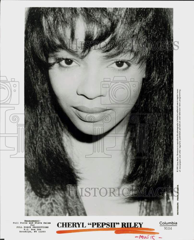 1991 Press Photo Cheryl &quot;Pepsii&quot; Riley, Musical Artist - hcq45770- Historic Images