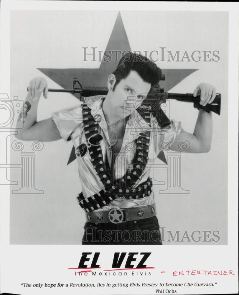 1996 Press Photo Entertainer El Vez, The Mexican Elvis - hcq45777- Historic Images