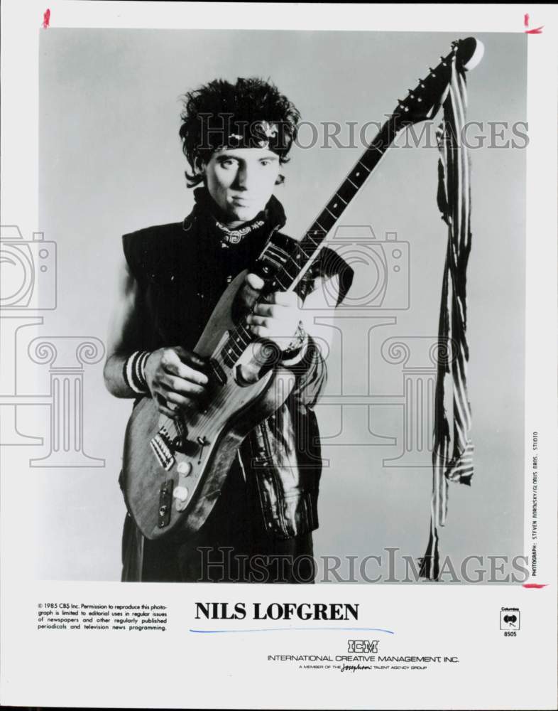 1985 Press Photo Musician Nils Lofgren - hcq45803- Historic Images