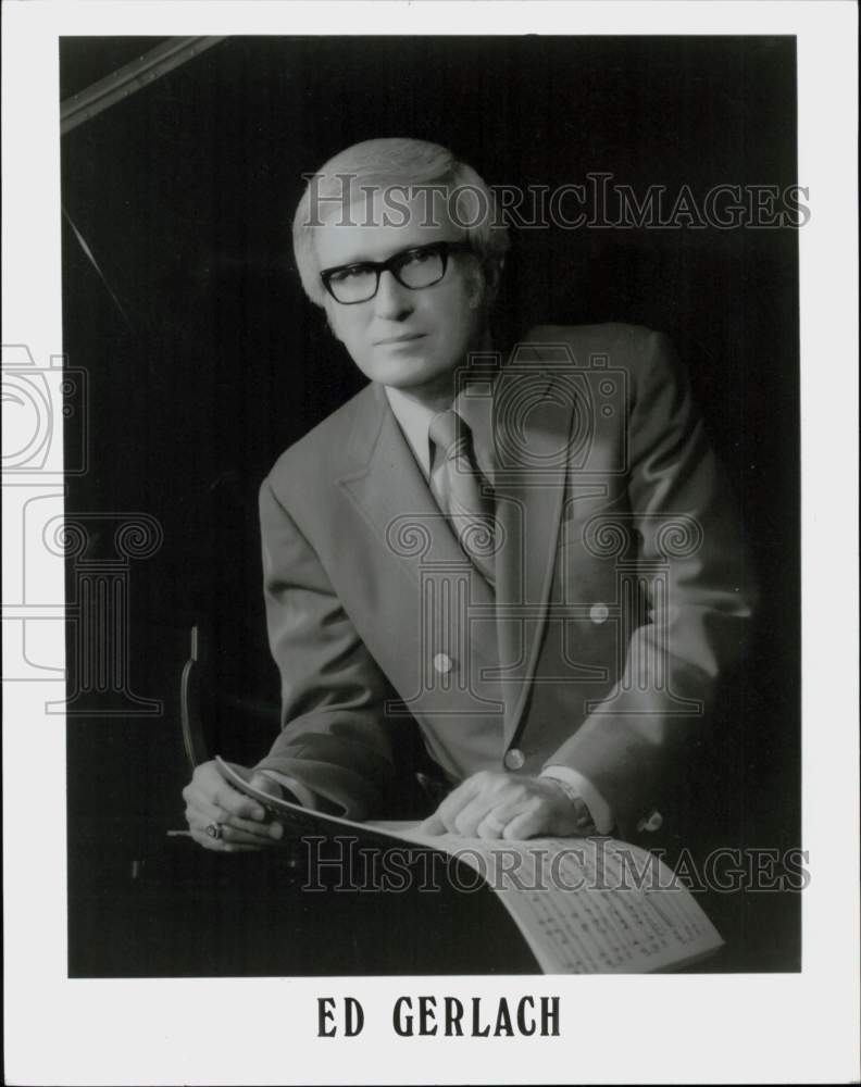 1977 Press Photo Ed Gerlach, Orchestra Leader - hcq45944- Historic Images