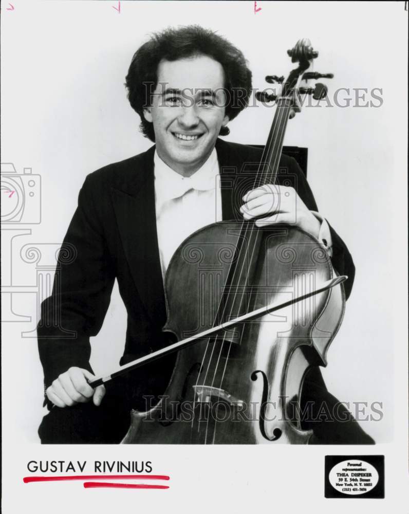 1990 Press Photo Cellist Gustav Rivinius - hcq45952- Historic Images