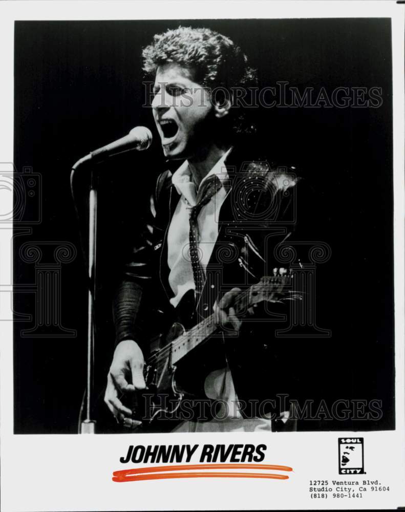 1987 Press Photo Musician Johnny Rivers - hcq45953- Historic Images