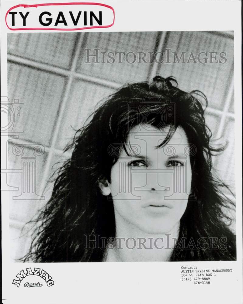 1989 Press Photo Singer Ty Gavin - hcq45964- Historic Images