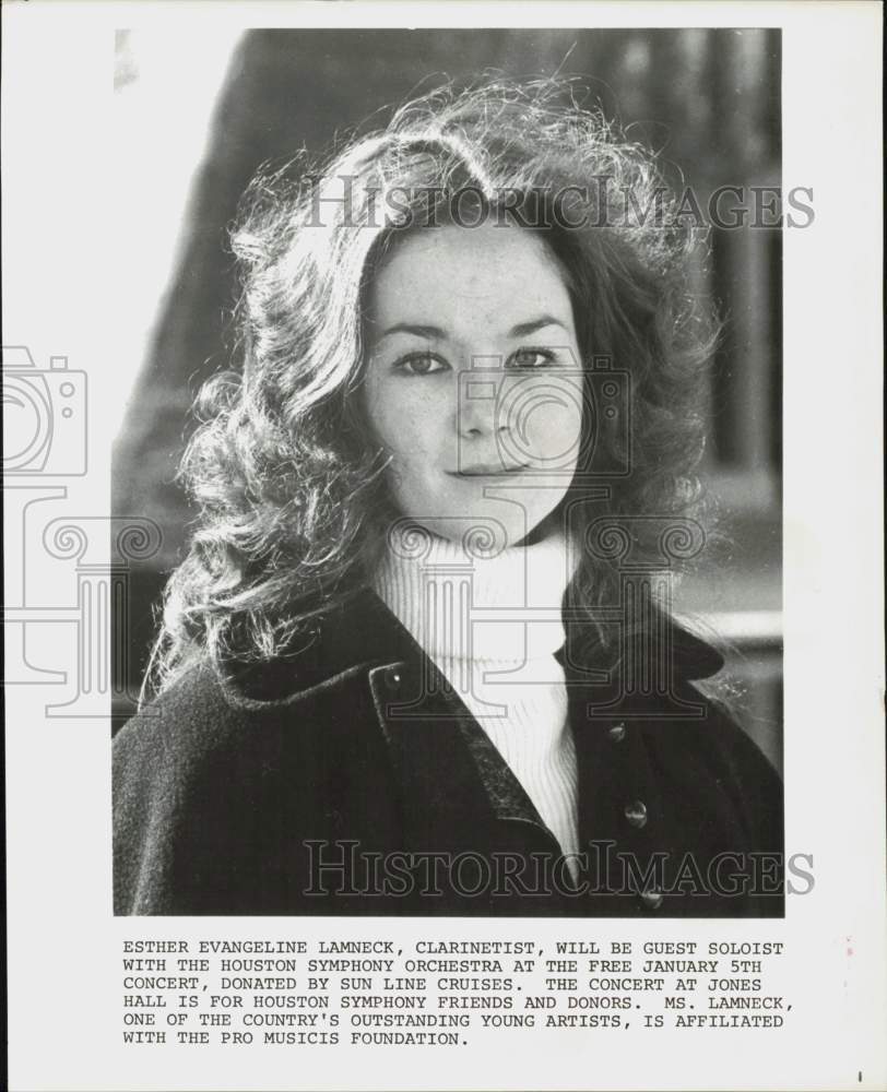 1978 Press Photo Esther Evangeline Lamneck, Clarinetist - hcq46046- Historic Images