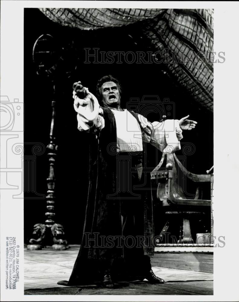 1979 Press Photo Actor in &quot;Otello&quot;, Houston Grand Opera - hcq46112- Historic Images