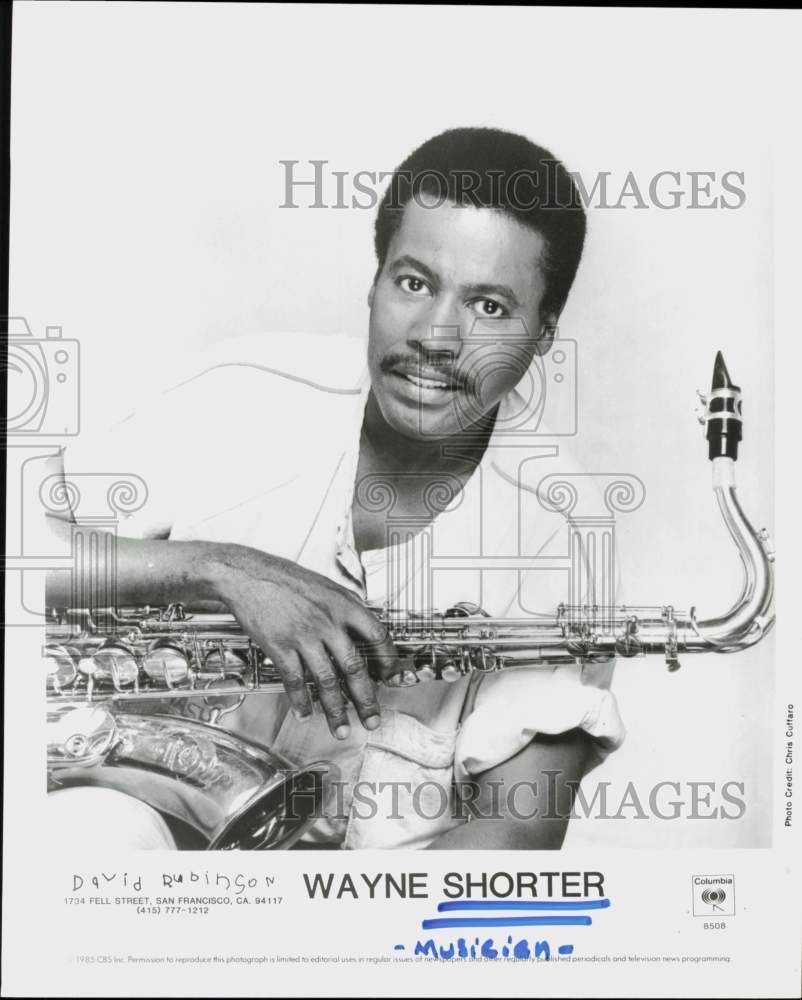 1985 Press Photo Musician Wayne Shorter - hcq46142- Historic Images