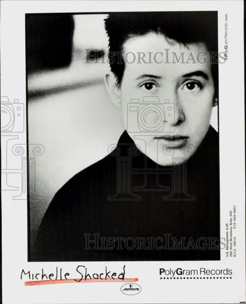 1988 Press Photo Singer-Songwriter Michelle Shocked - hcq46144- Historic Images