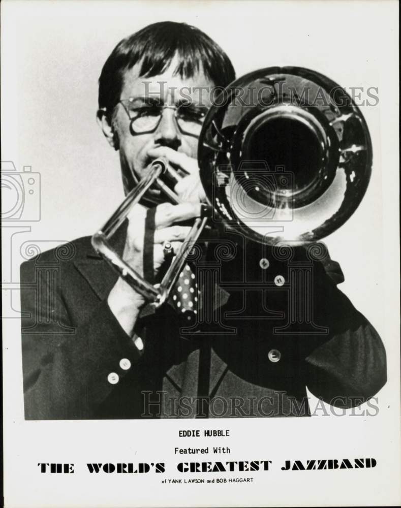 1972 Press Photo Eddie Hubble, The World&#39;s Greatest Jazzband - hcq46177- Historic Images