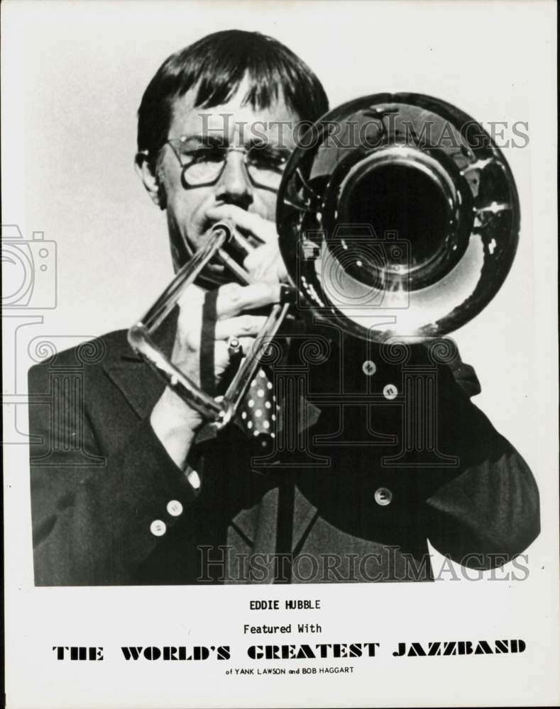 1972 Press Photo Eddie Hubble, The World's Greatest Jazzband - hcq46177- Historic Images