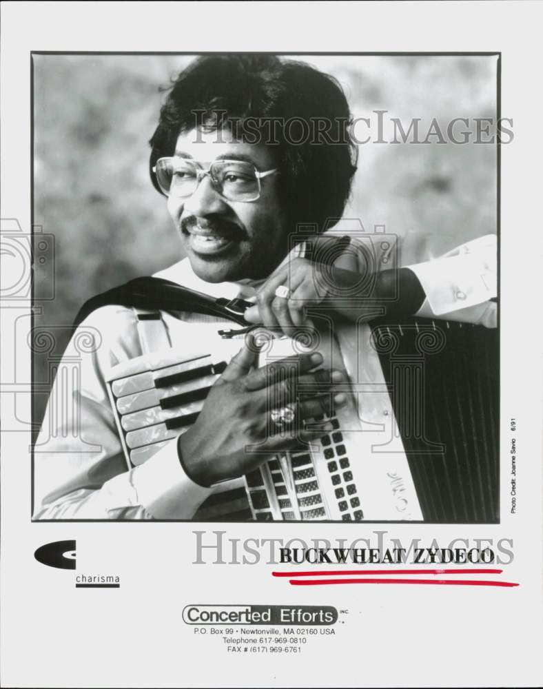 1991 Press Photo Musician Buckwheat Zydeco - hcq46204- Historic Images