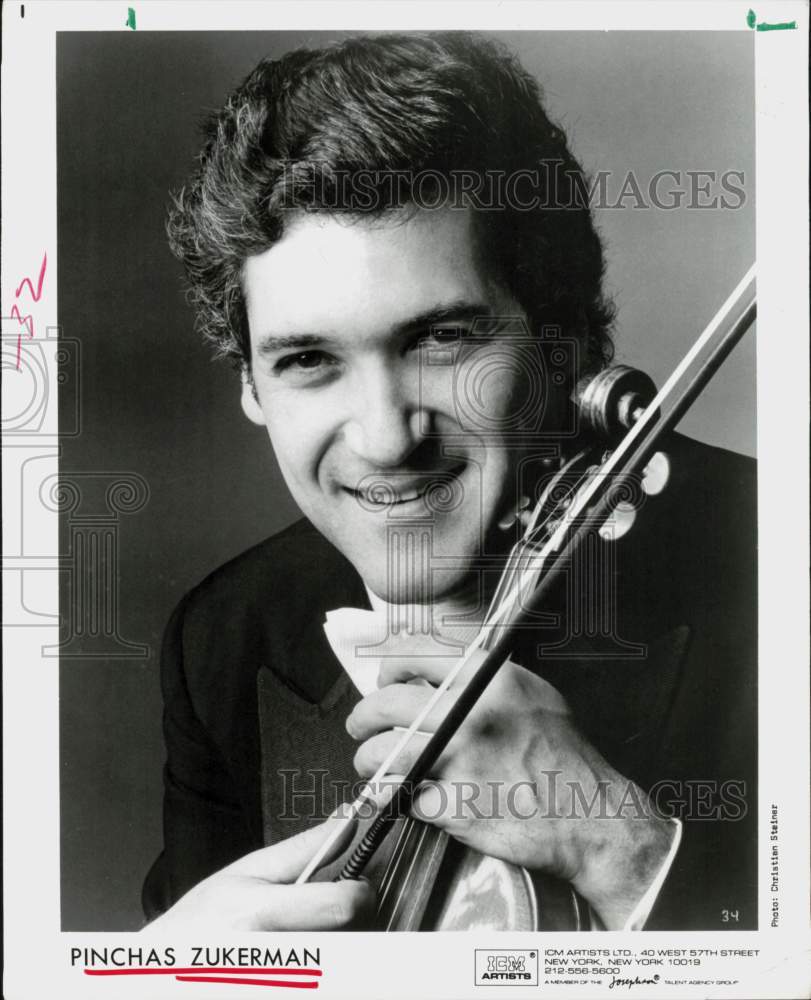 1987 Press Photo Violinist Pinchas Zukerman - hcq46214- Historic Images