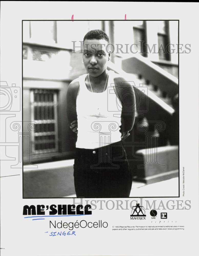 1993 Press Photo Singer Me'shell NdegÃƒÂ©Ocello - hcq46221- Historic Images