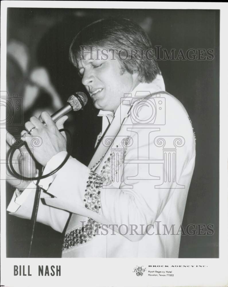 1977 Press Photo Singer Bill Nash - hcq46223- Historic Images