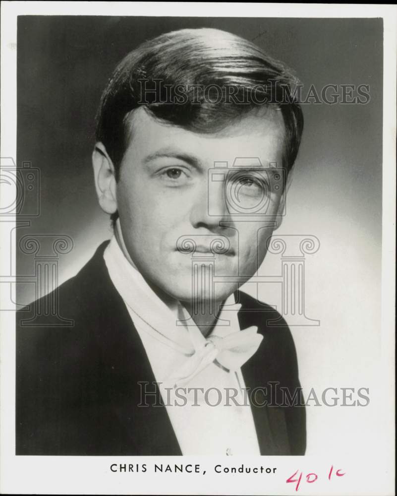 1974 Press Photo Chris Nance, Conductor - hcq46228- Historic Images