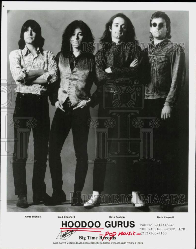 1986 Press Photo Hoodoo Gurus, Pop Music Group - hcq46244- Historic Images