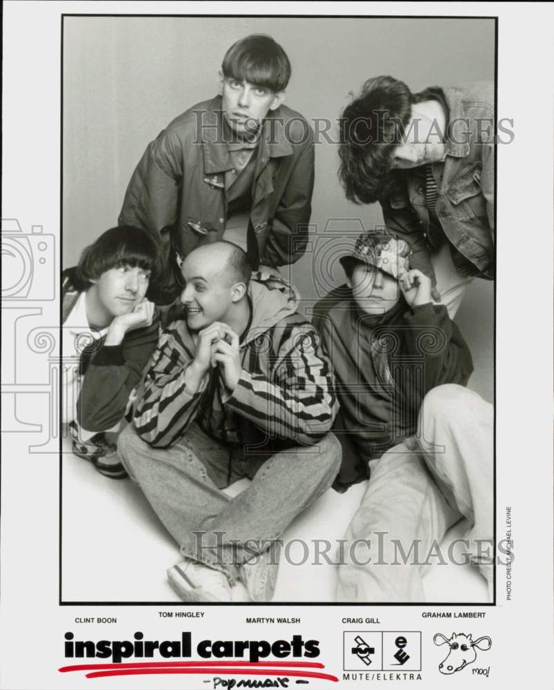 1990 Press Photo Inspiral Carpets, Pop Music Group - hcq46249- Historic Images