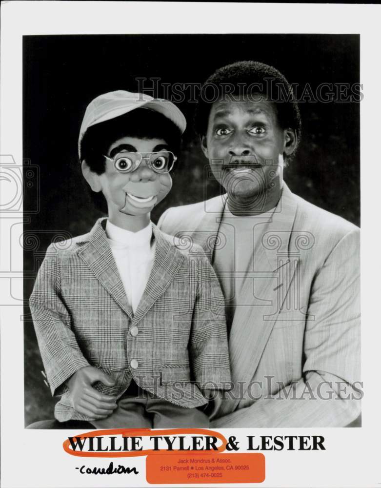 1991 Press Photo Comedian Willie Tyler &amp; Lester, Puppet - hcq46312- Historic Images