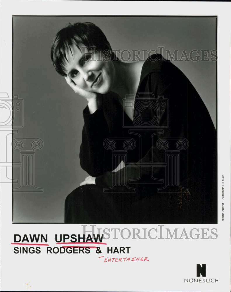 1996 Press Photo Dawn Upshaw Sings Rodgers &amp; Hart, Entertainer - hcq46318- Historic Images