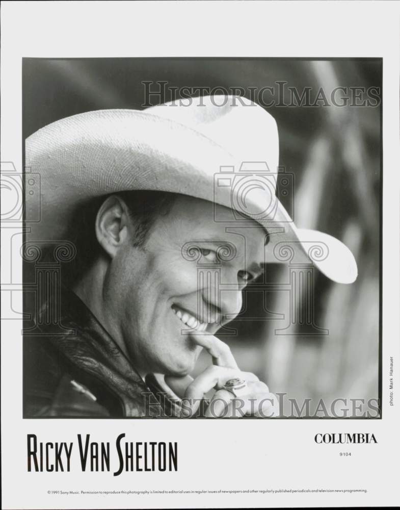 1991 Press Photo Ricky Van Shelton, Country Singer - hcq46330- Historic Images