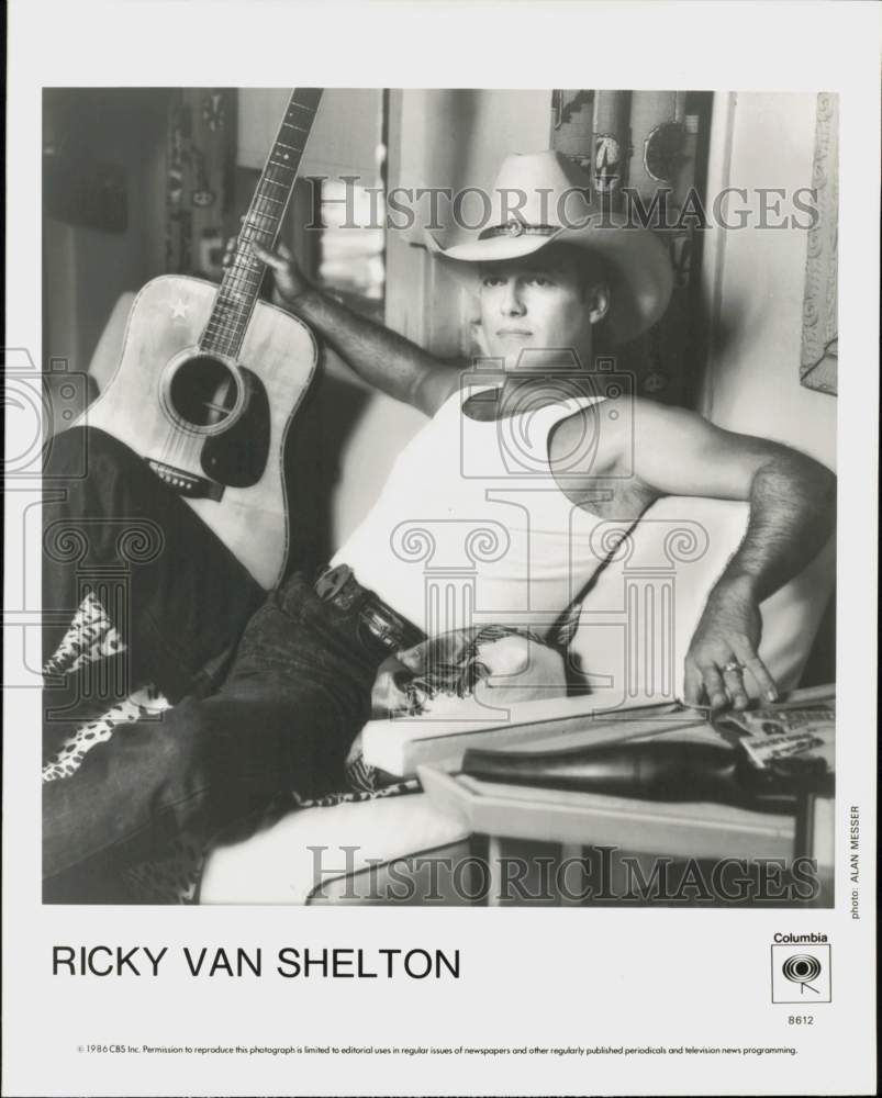 1986 Press Photo Ricky Van Shelton, Country Singer - hcq46331- Historic Images