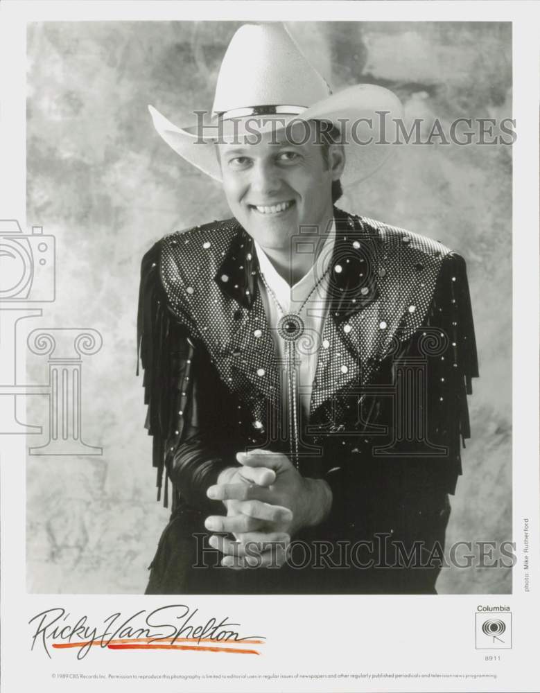 1989 Press Photo Ricky Van Shelton, Country Singer - hcq46334- Historic Images