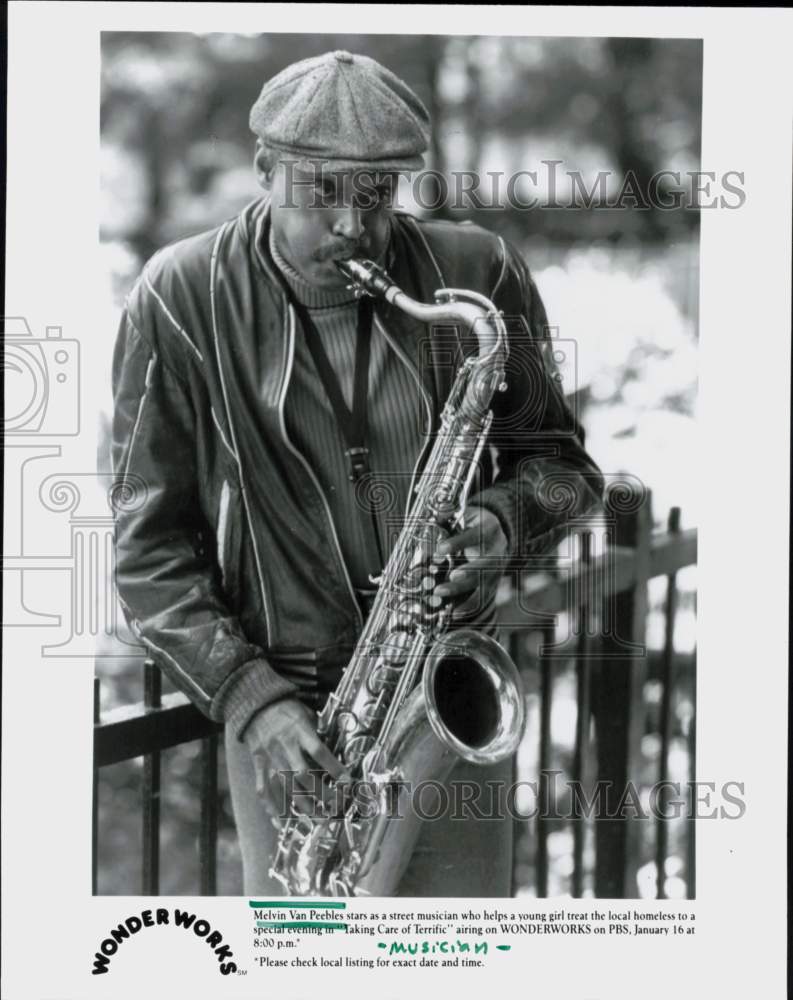 1988 Press Photo Actor Melvin Van Peebles in &quot;Wonderworks&quot; - hcq46336- Historic Images