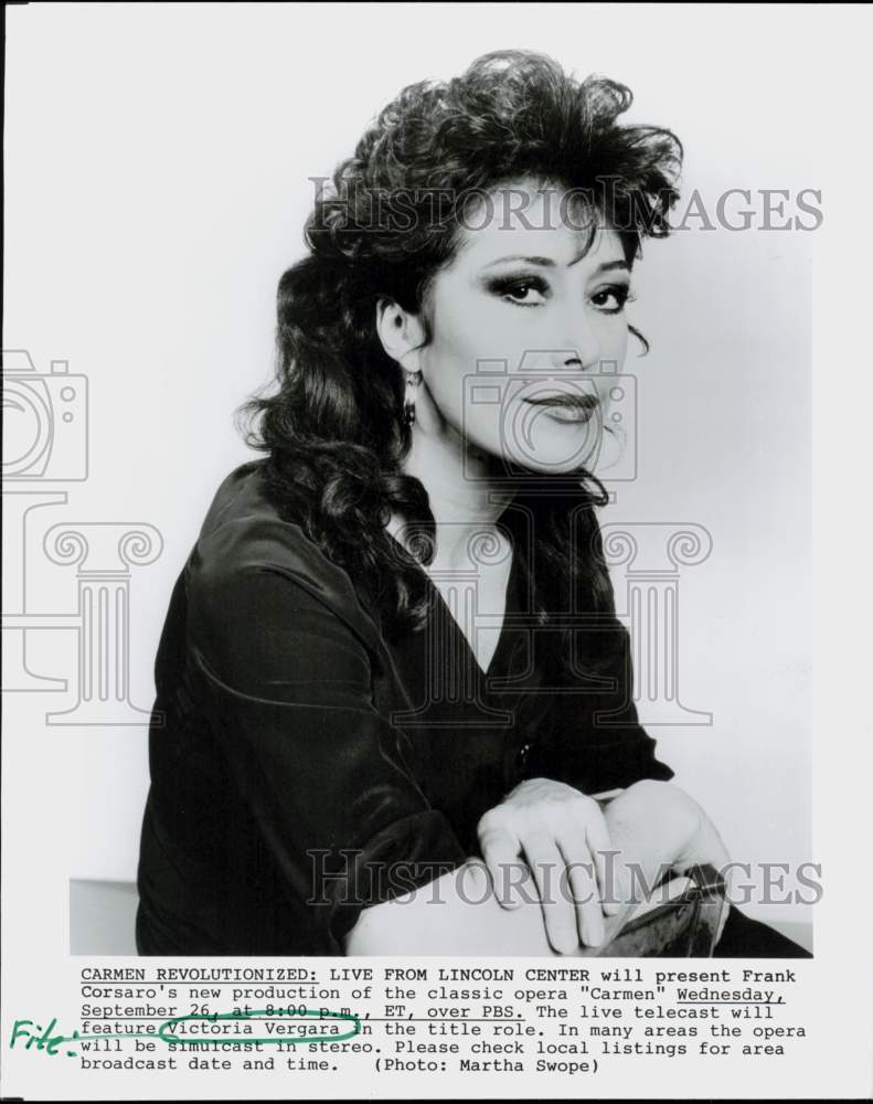 1984 Press Photo Actress Victoria Vergara - hcq46337- Historic Images