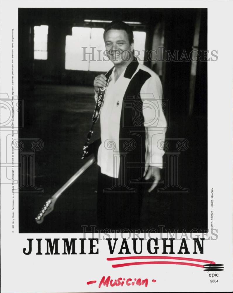 1998 Press Photo Musician Jimmie Vaughan - hcq46341- Historic Images