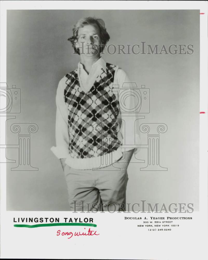 1985 Press Photo Singer/Songwriter Livingston Taylor - hcq46347- Historic Images