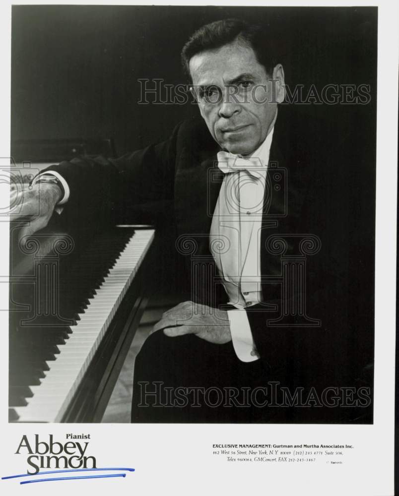 1990 Press Photo Pianist Abbey Simon - hcq46370- Historic Images