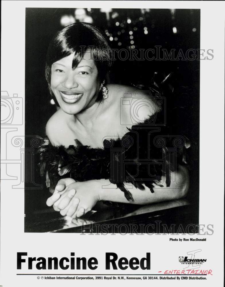 1996 Press Photo Entertainer Francine Reed - hcq46385- Historic Images