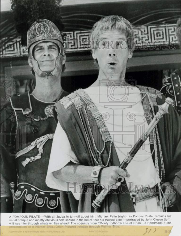 1979 Press Photo Michael Palin &amp; John Cleese in &quot;Monty Python&#39;s Life of Brian&quot;- Historic Images