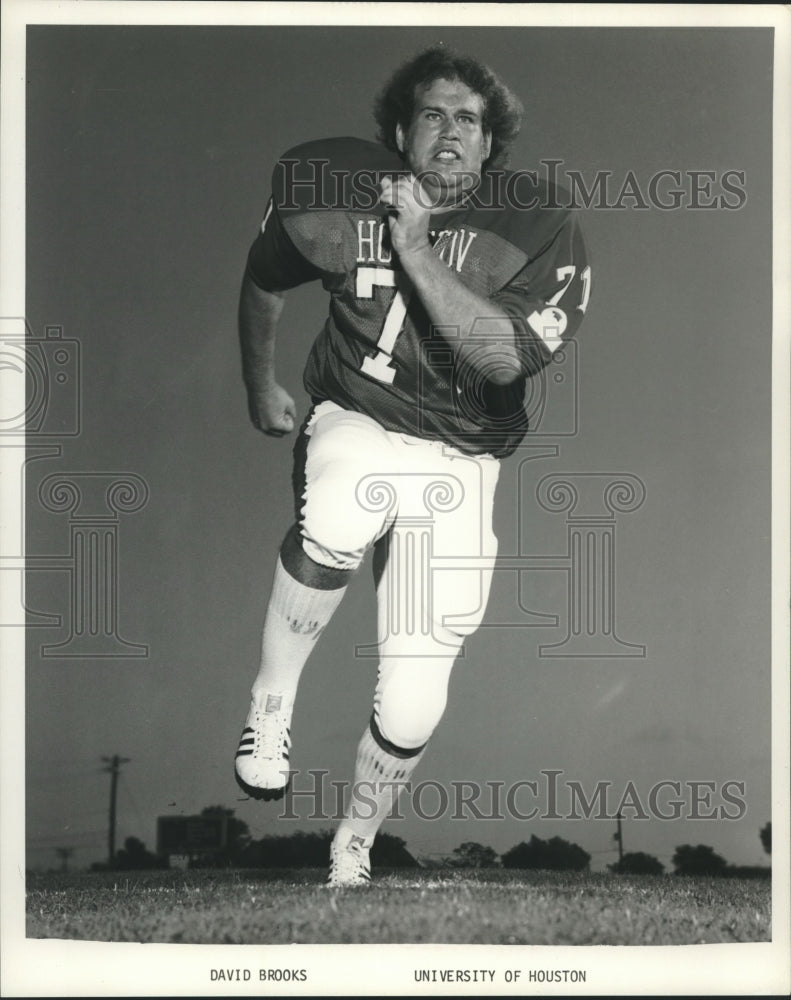 1977 Press Photo David Brooks, University of Houston Football Player - hcs00006- Historic Images