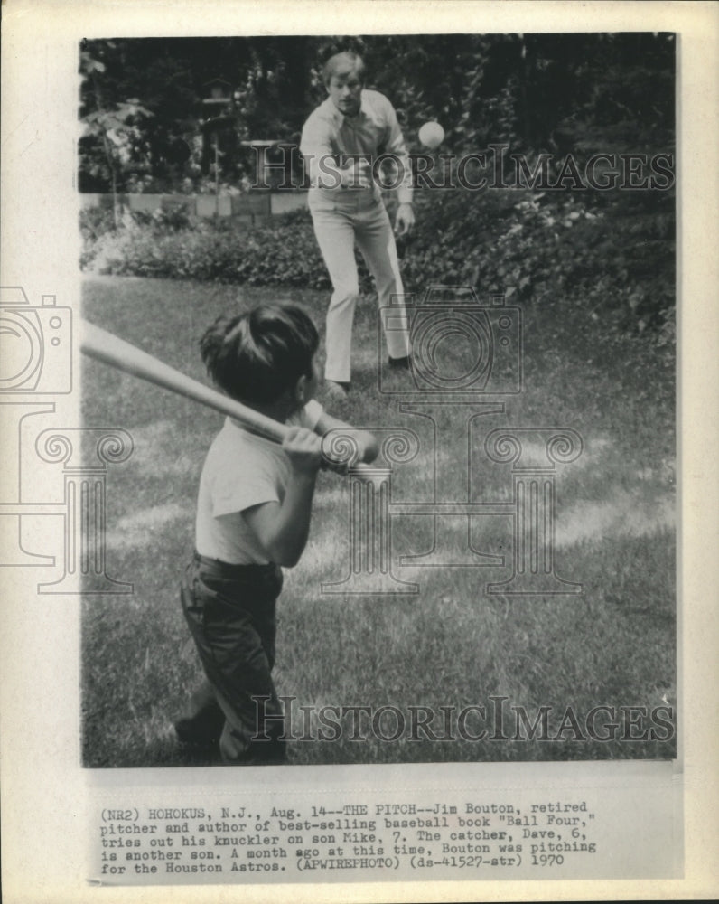 1970 Press Photo Jim Bouton, Retired Houston Astros Baseball Pitcher and Author- Historic Images