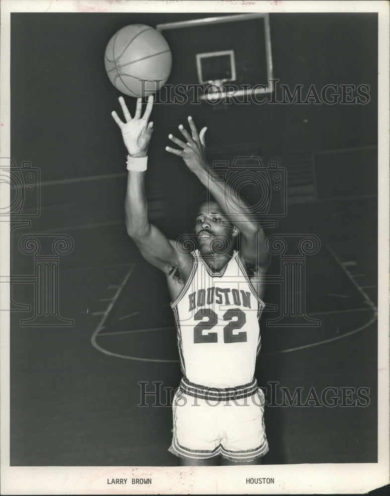 1971 Press Photo Larry Brown, Houston Basketball Player - hcs00062- Historic Images