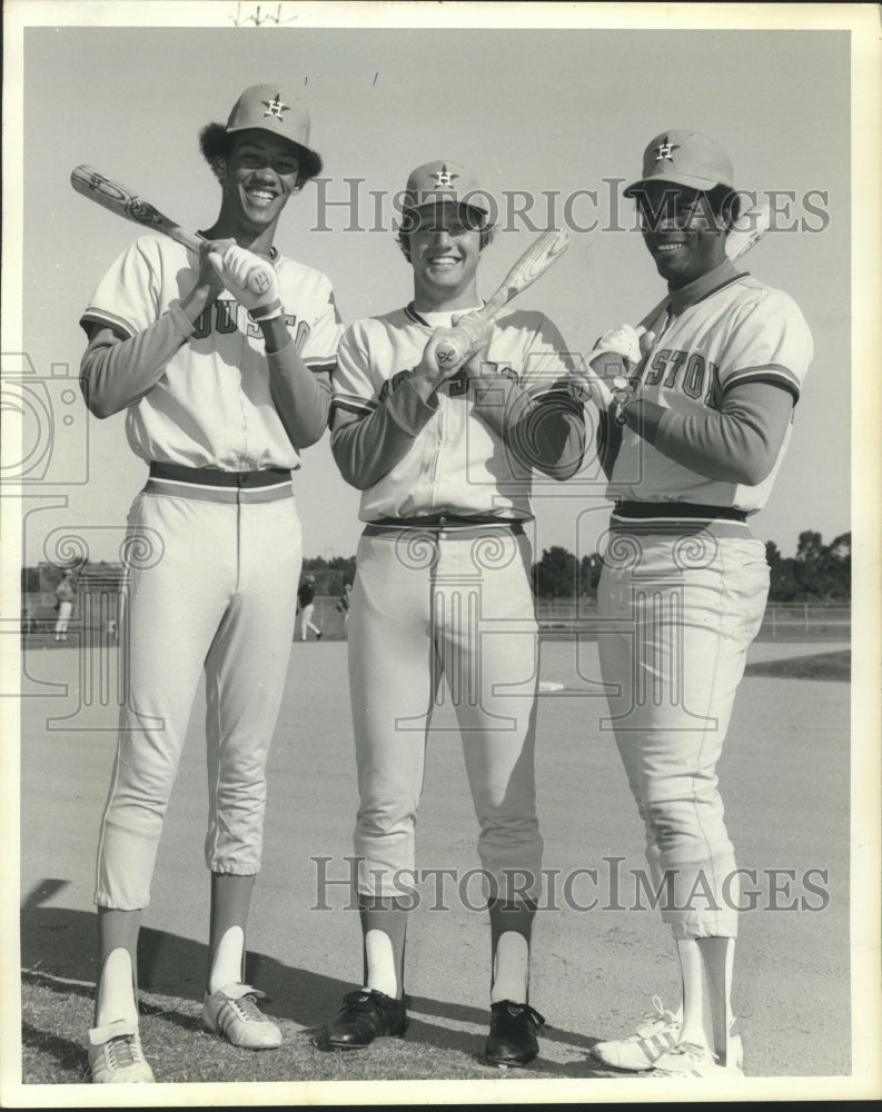 1975 Press Photo Enos Cabell, Houston Baseball Player with Teammates - hcs00242- Historic Images