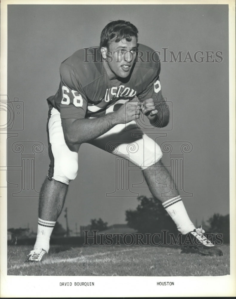 1972 Press Photo David Bourquin, Houston Football Player - hcs00320- Historic Images