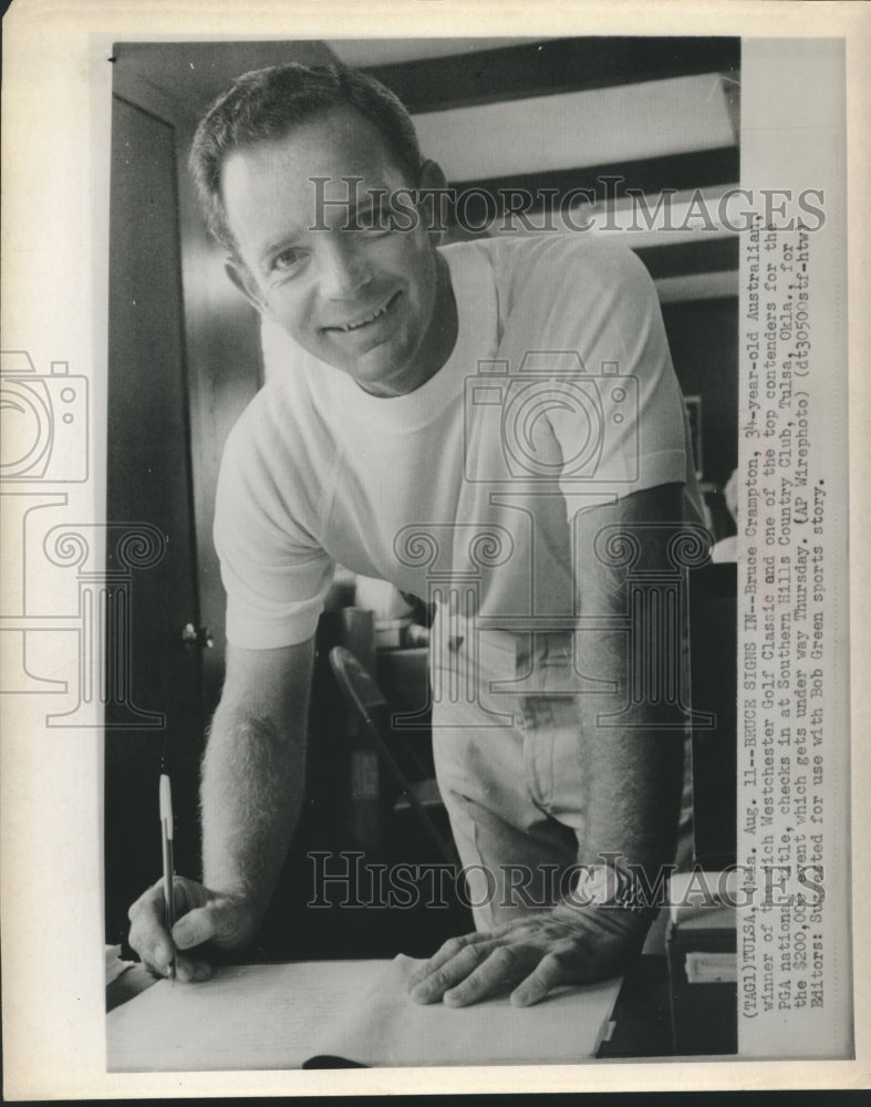 1970 Press Photo Golfer Bruce Crampton at Southern Hills Country Clug- Historic Images