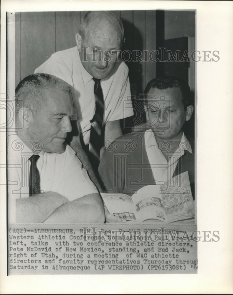 1966 Press Photo Paul Brechle, Western Athletic Director in Albuquerque- Historic Images