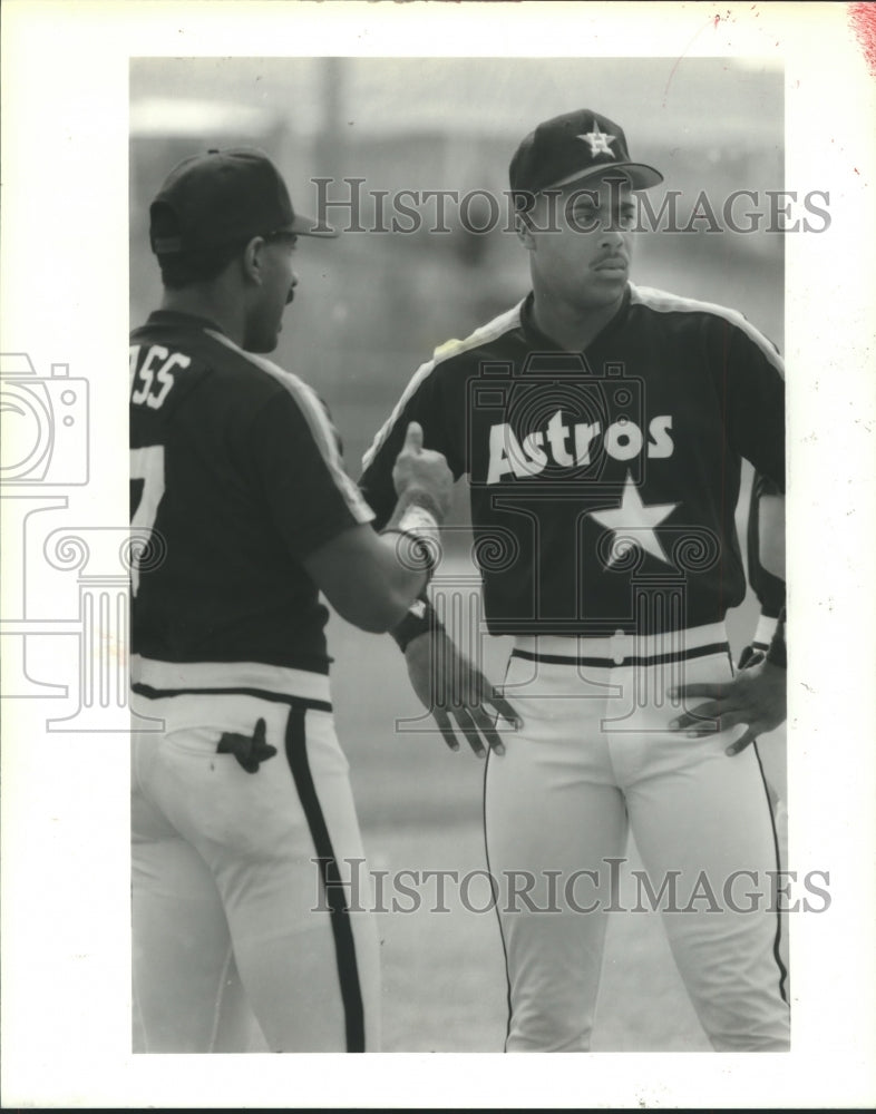 1989 Press Photo Eric Anthony, Astros Baseball Player with - hcs00566- Historic Images