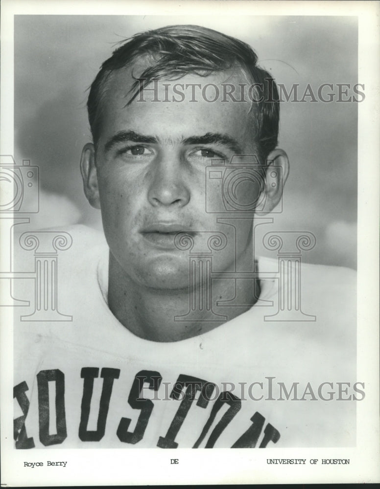 1968 Press Photo Royce Berry, Defensive End, University of Houston - hcs00640- Historic Images