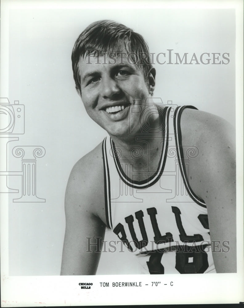 1973 Press Photo Tom Boerwinkle, 7&#39;0&quot; center for the Chicago Bulls - hcs00677- Historic Images