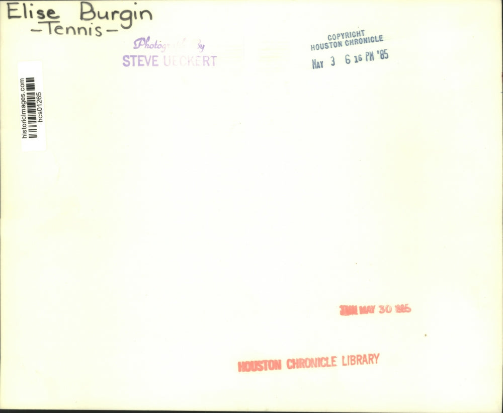 1986 Press Photo American professional tennis player Elise Burgin. - hcs01265