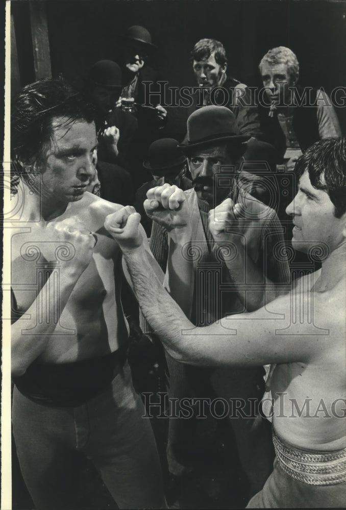 1978 Press Photo Actors of PBS series &quot;The Best of Families&quot; bare-knuckle brawl- Historic Images