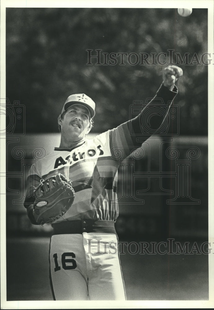 1980 Press Photo Houston Astros&#39; Dave Bergman at base training camp, Cocoa, FL.- Historic Images