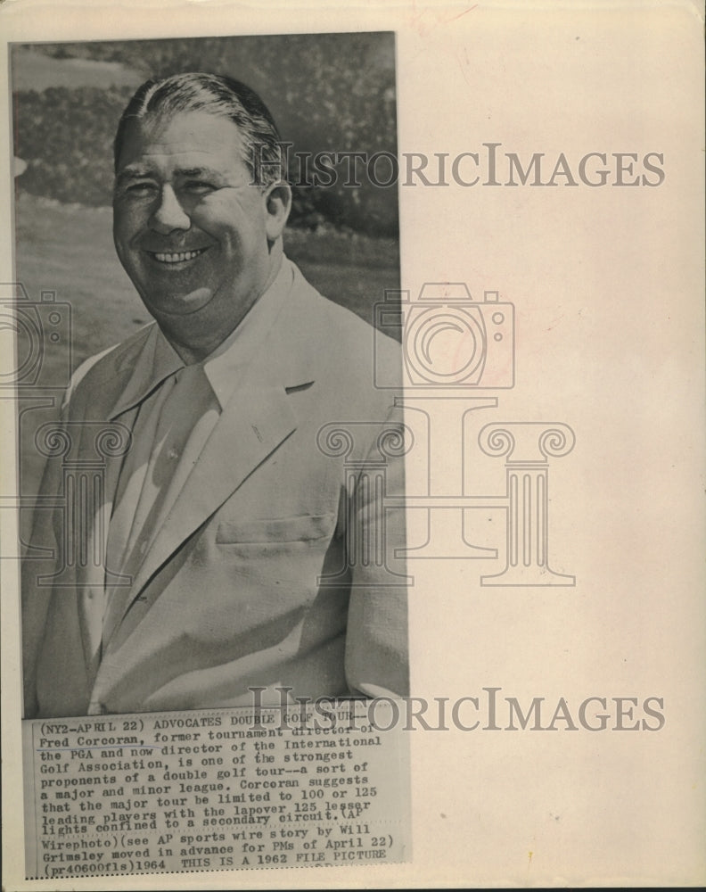 1962 Press Photo Fred Corcoran, director of International Golf Association- Historic Images