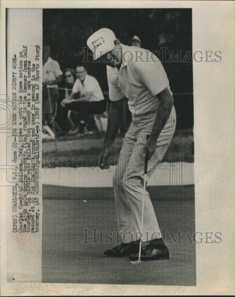 1969 Press Photo Golfer Charles Coody&#39;s body language didn&#39;t help at Kemper Open- Historic Images