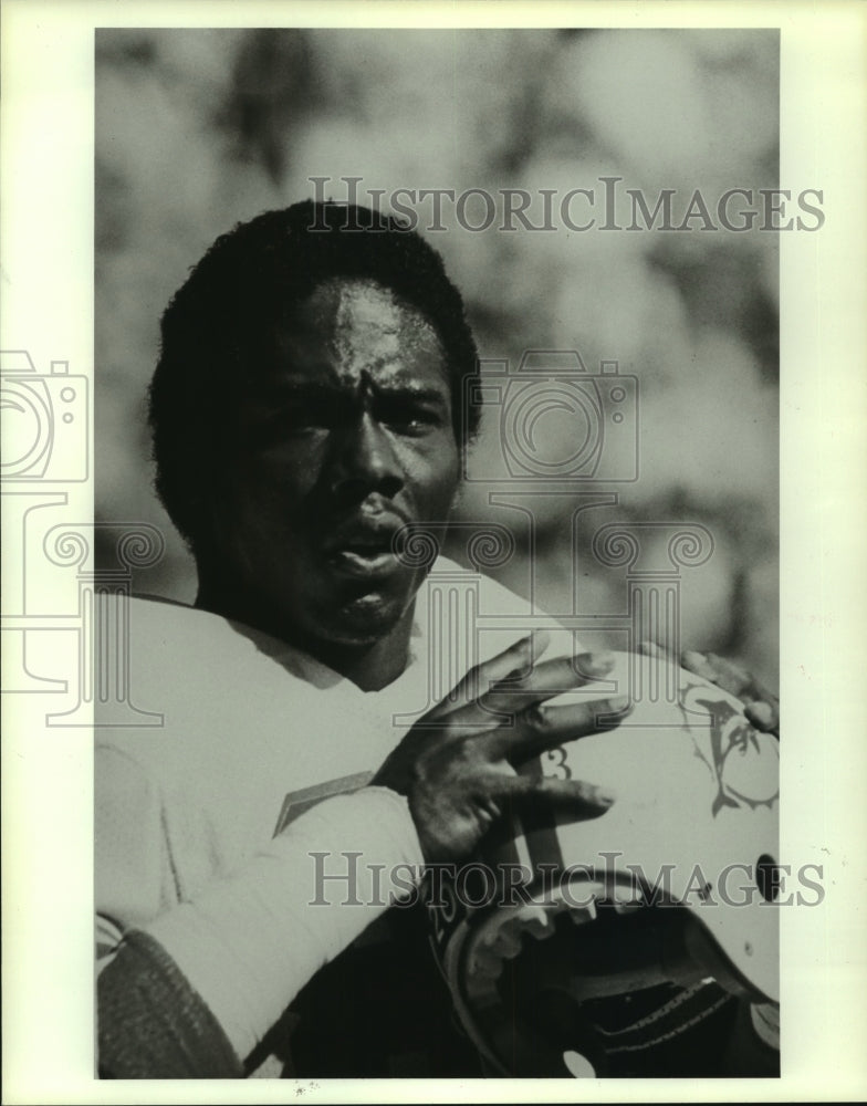 1986 Press Photo Miami Dolphins wide receiver, Mark Clayton - hcs03017- Historic Images